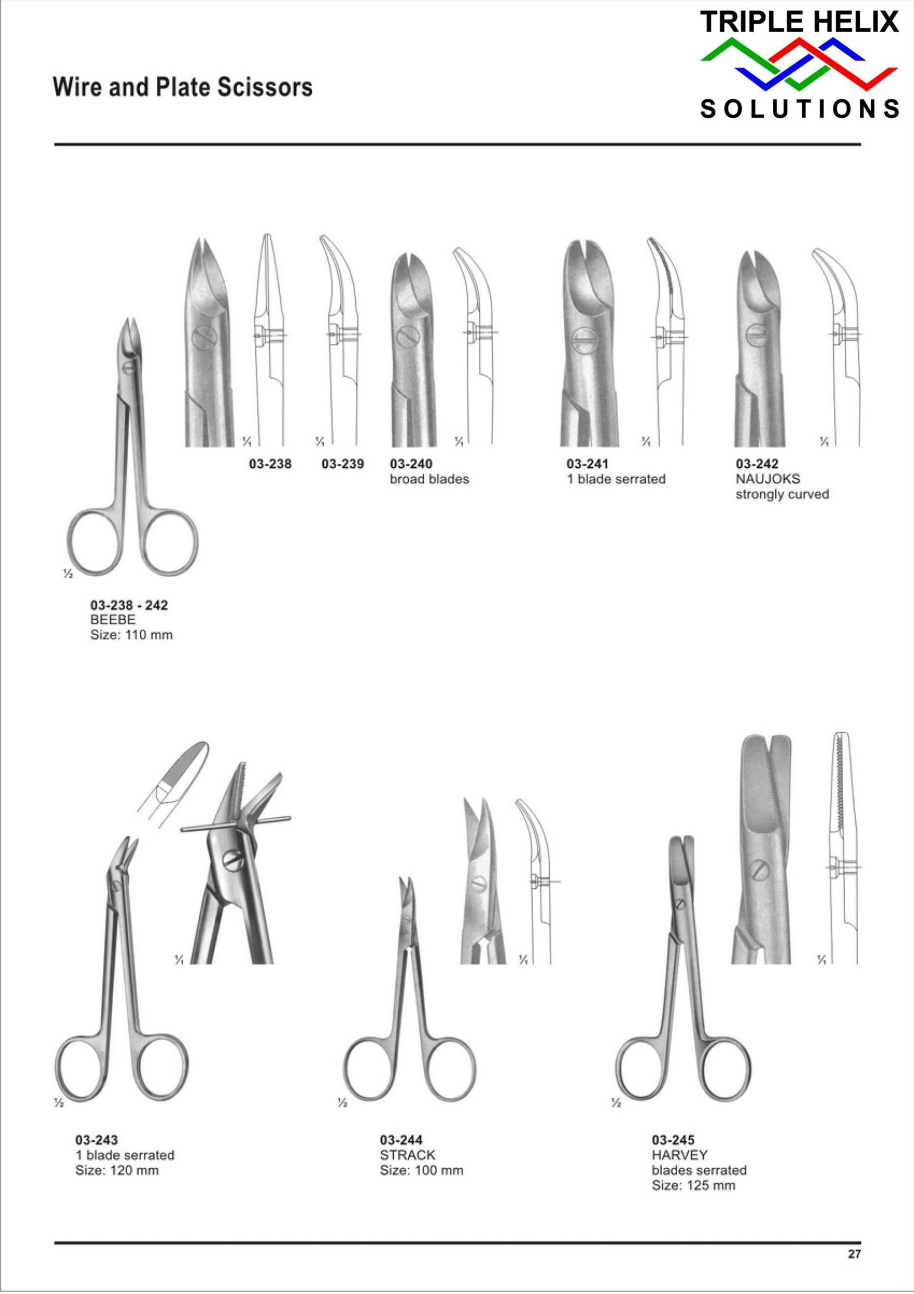Wire and Plate Scissors — page 27