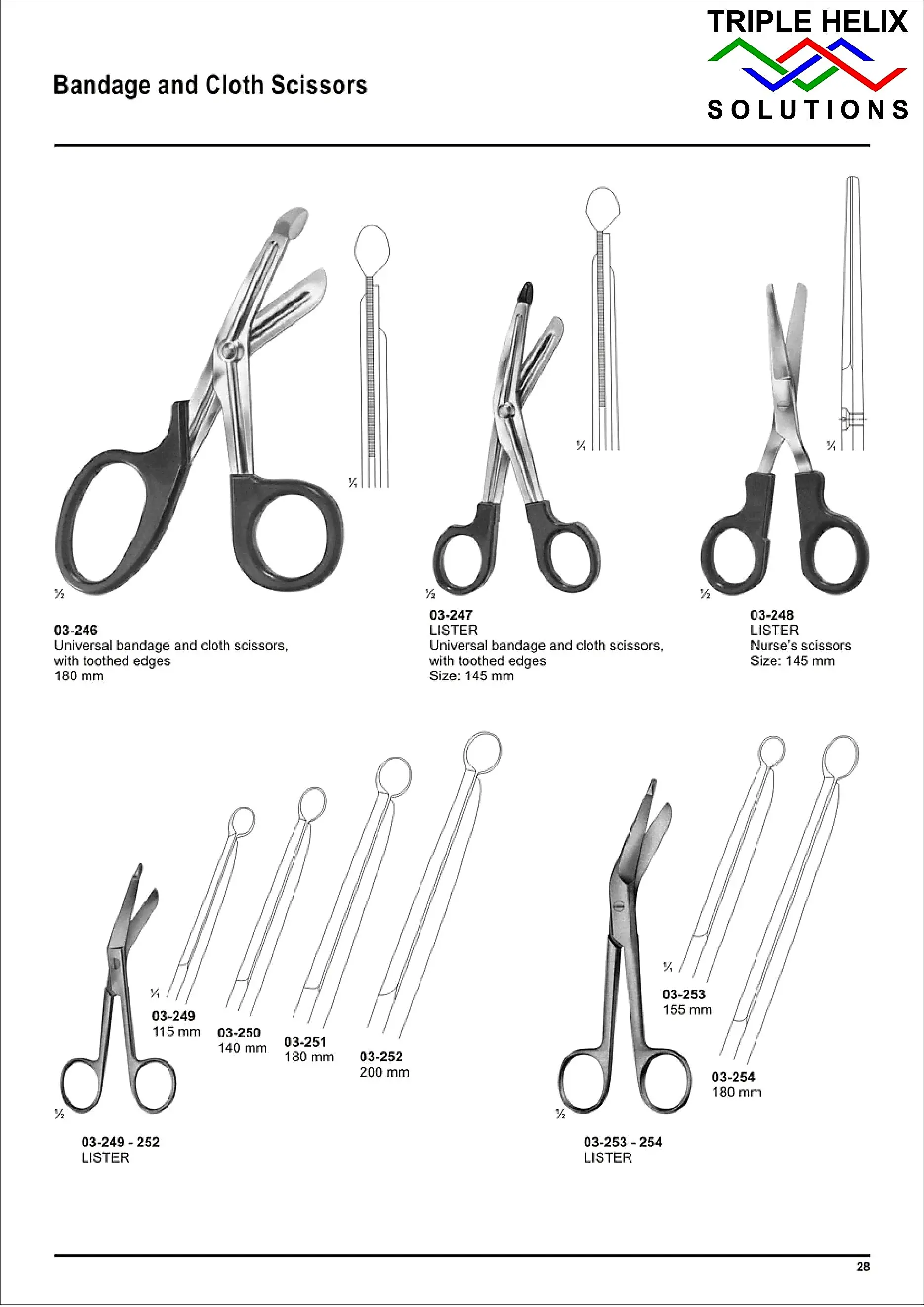 Bandage and Cloth Scissors — page 28