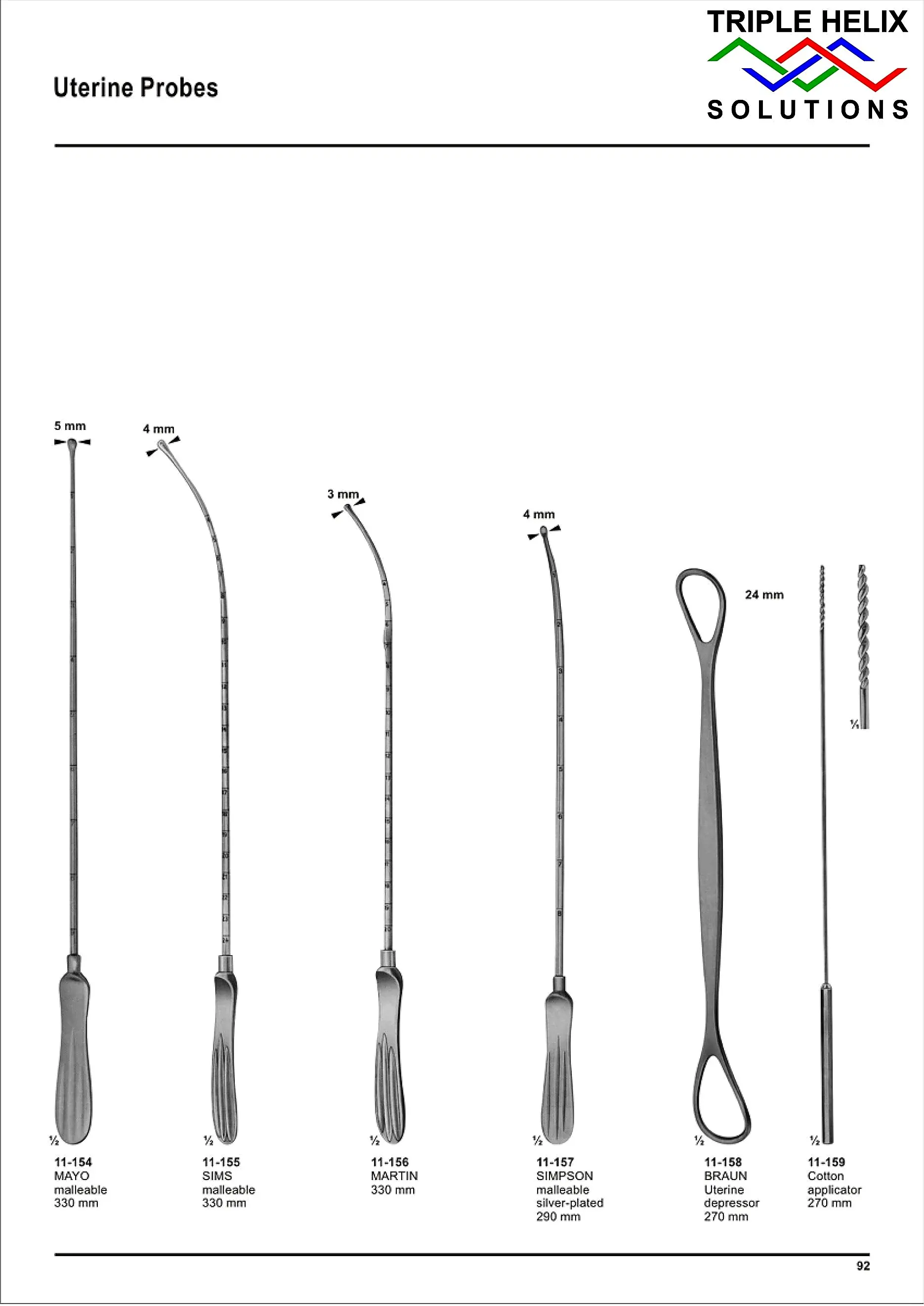 Uterine Probes — page 92