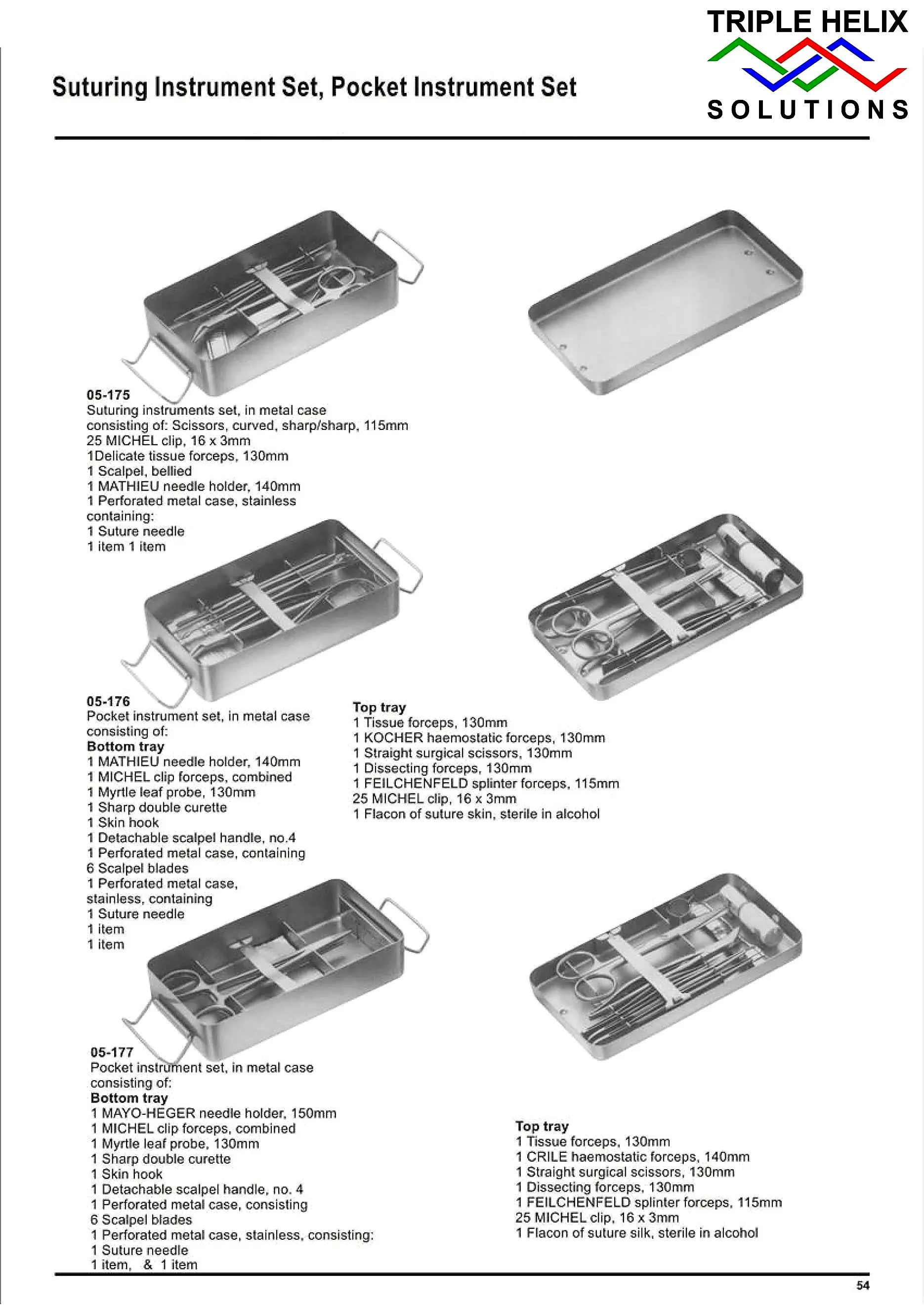 Suturing Instrument Set, Pocket Instrument Set — page 54