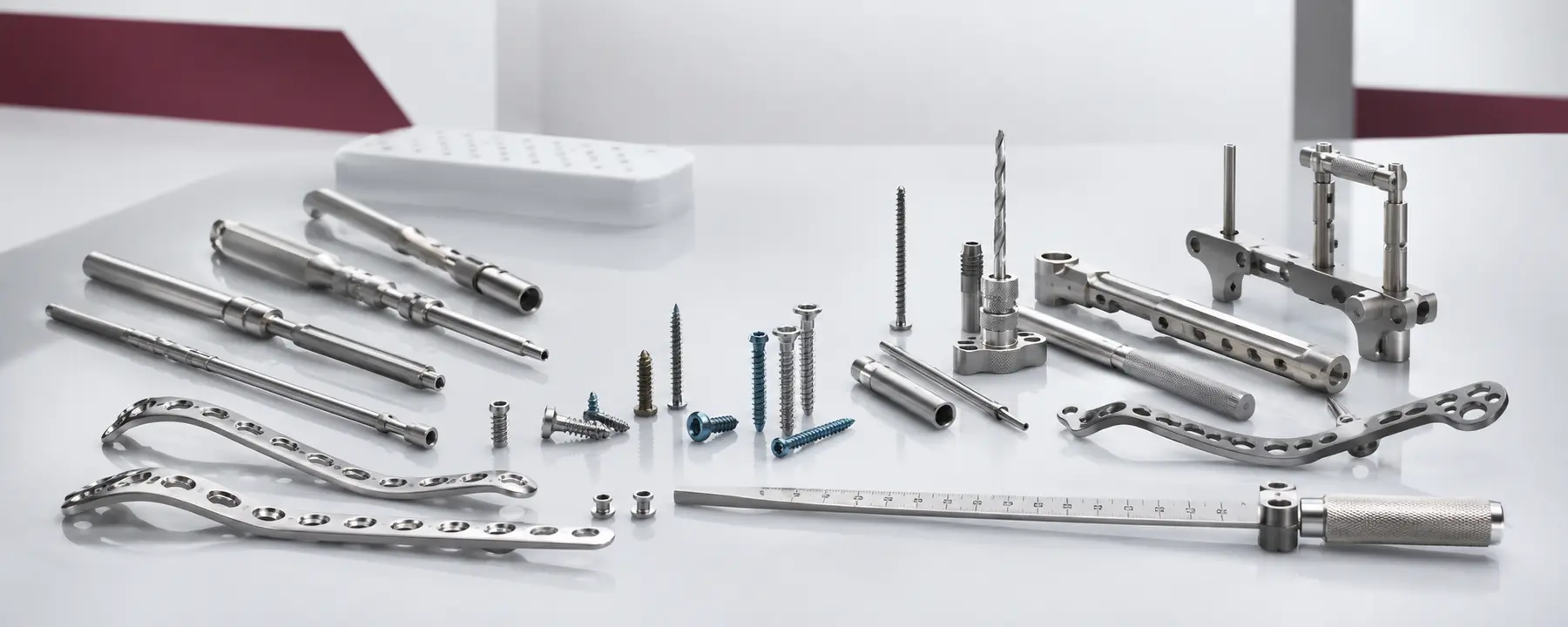 Orthopedic implant plates, screws and surgical instrumentation